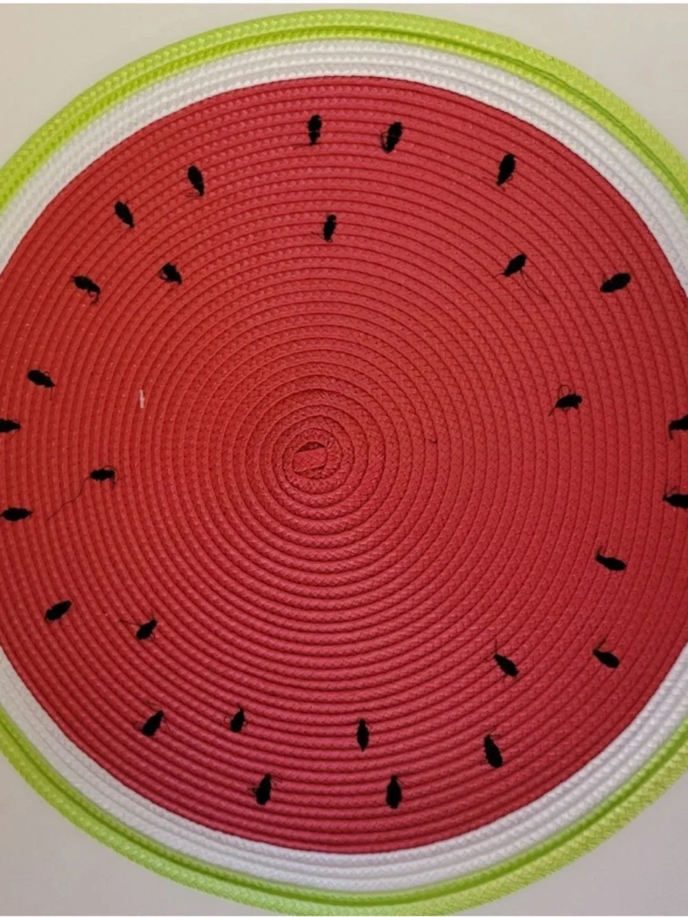 4x Hobby Lobby Watermelon 15” Round Woven Placemat Table Top 4pc Lot Charger